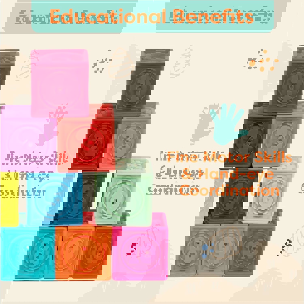 Soft Blocks Btoys BX1481Z One Two Squeeze