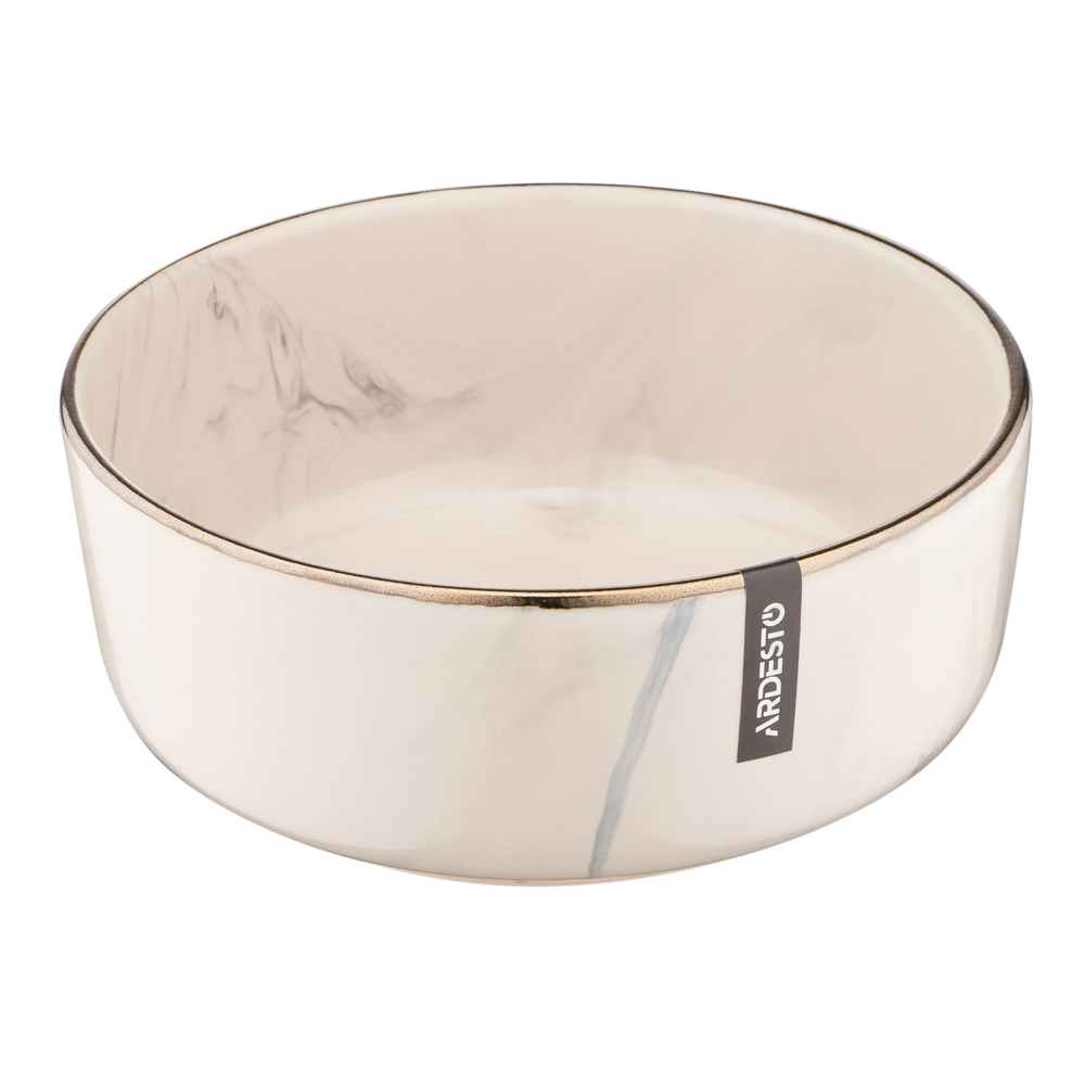 სალათის თასი Ardesto AR2916MRB Salad Bowl Marmo, 15.6cm, Beige