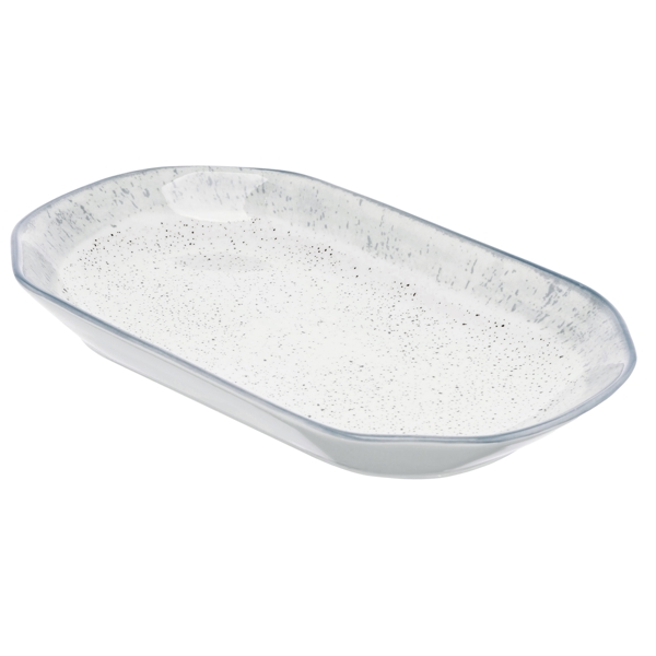 Plate Ardesto AR2925SW Siena, 32х18cm, White/Gray