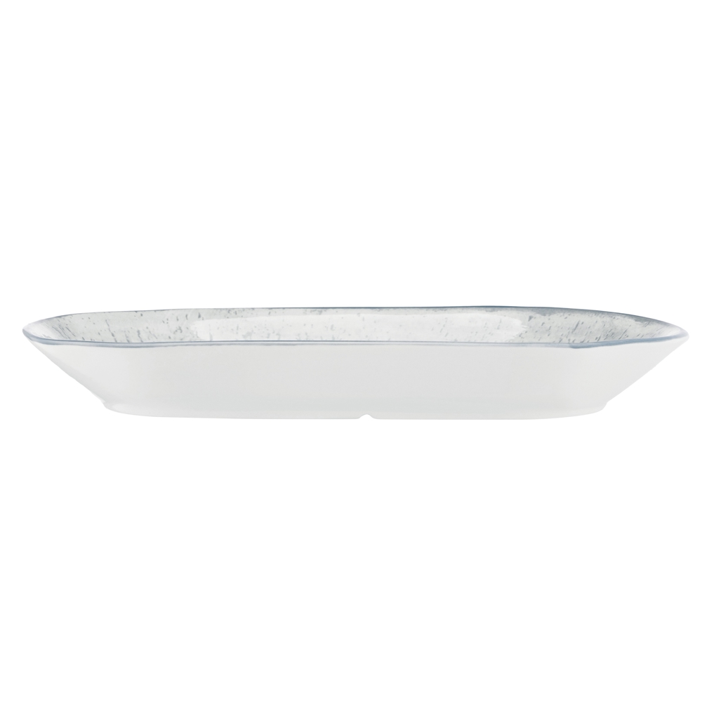 თეფში Ardesto AR2925SW Plate Siena, 32х18cm, White/Gray