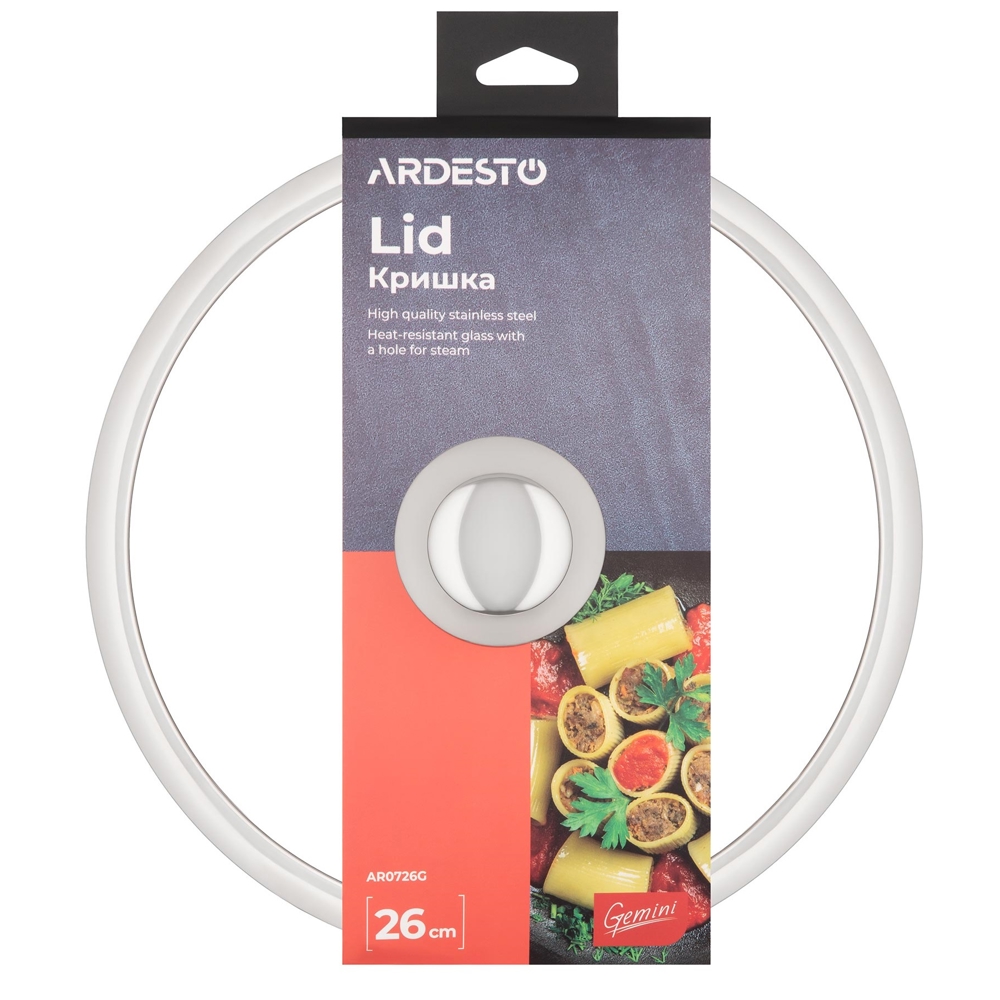 თავსახური Ardesto AR0726G Gemini, 26cm, Transparent