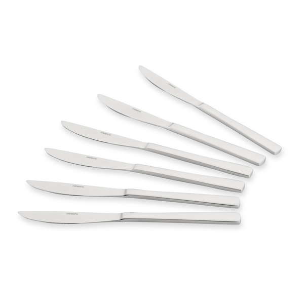 Table knives set Ardesto AR0706VK Black Mars Vanessa, 6pcs, Silver