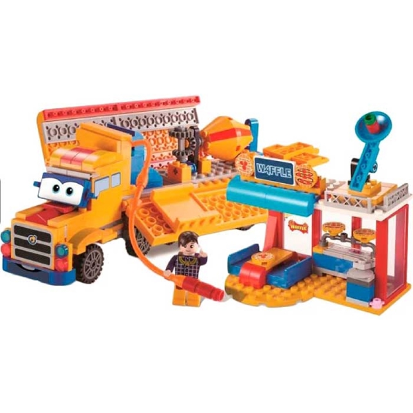 სატვირთო მანქანა Super Wings EU385008, Small Blocks Buildable Vehicle Set, Orange