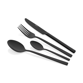 დანა ჩანგლის ნაკრები Ardesto AR0704FSB Black Mars Favola, 4pcs, Cutlery set, Black