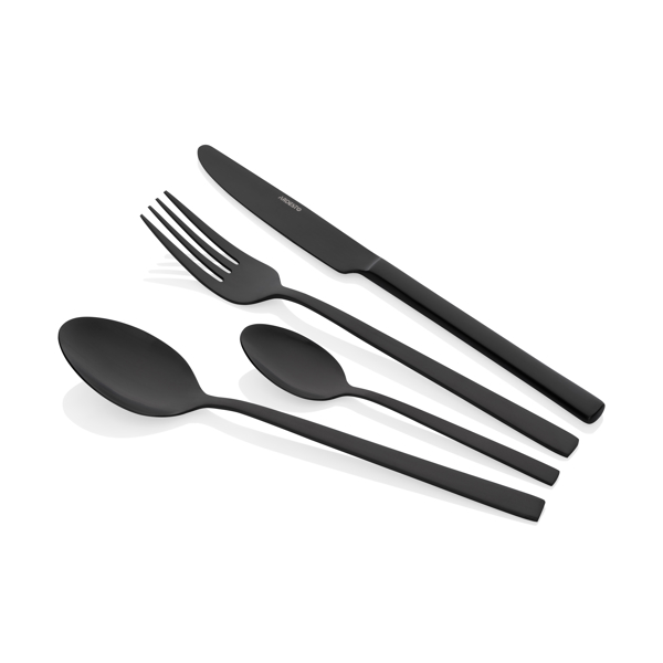 Cutlery set Ardesto AR0704FSB Black Mars Favola, 4pcs, Black