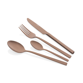 დანა ჩანგლის ნაკრები Ardesto AR0704FSC Black Mars Favola, 4pcs, Cutlery set, Copper