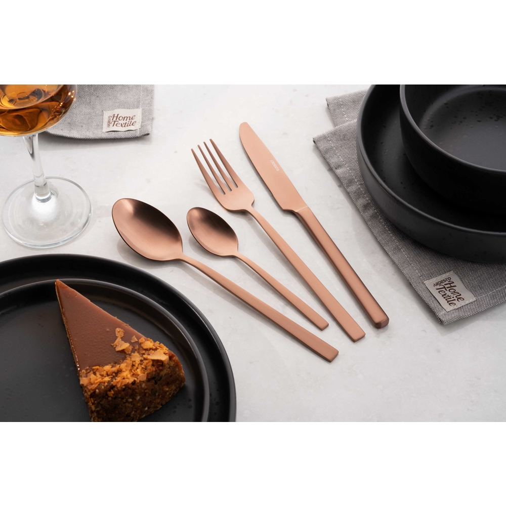 დანა ჩანგლის ნაკრები Ardesto AR0704FSC Black Mars Favola, 4pcs, Cutlery set, Copper