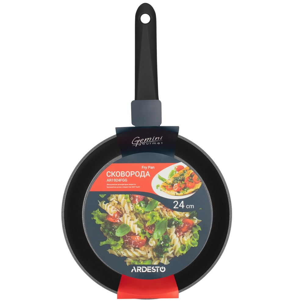 Fry pan Ardesto AR1924FGG Gemini Gourmet Aosta, 24cm, Black