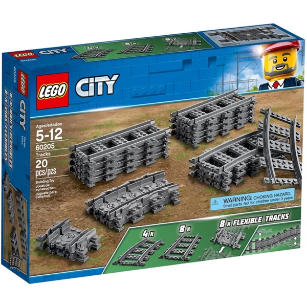 ასაწყობი კონსტრუქცია Lego 60205 City, Track Pack