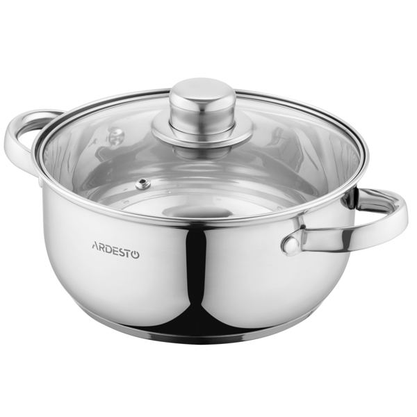 Casserole Ardesto AR1926BC Gemini Gourmet Aosta, 2.7l, 20cm, Stainless Steel