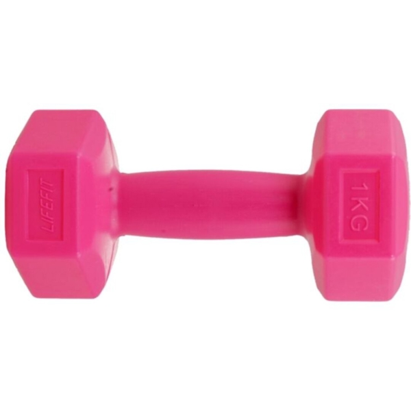 ჰანტელი LifeFit 533VK1001, 1Kg, Dumbbell, Pink