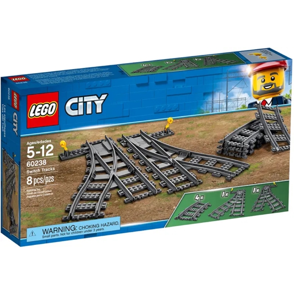 ასაწყობი კონსტრუქცია Lego 60238 City, Switch Tracks, Grey