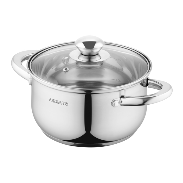 ქვაბი Ardesto AR1923GSS Gemini Gourmet Spoleto, 2.3l, 18Cm, Stainless steel