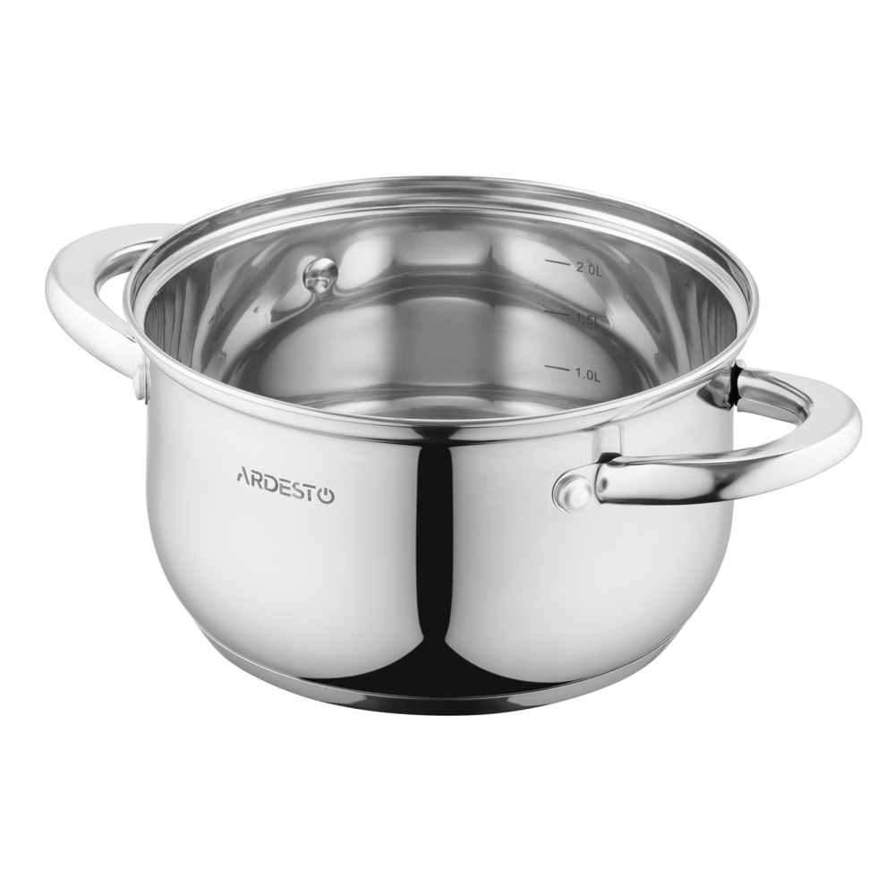 Casserole Ardesto AR1923GSS Gemini Gourmet Spoleto, 2.3l, 18Cm, Stainless steel