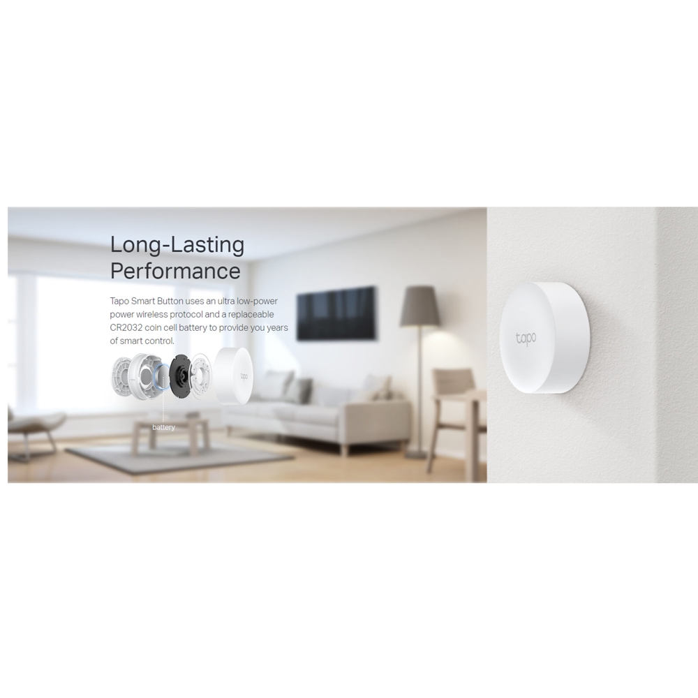 Smart Switch TP-Link TapoS200B, Wireless, White
