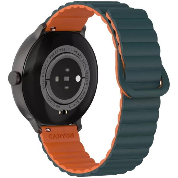 Smart Watch Canyon CNS-SW69BG Jacky SW-69, 1.3", Waterproof, Bluetooth, Green/Orange