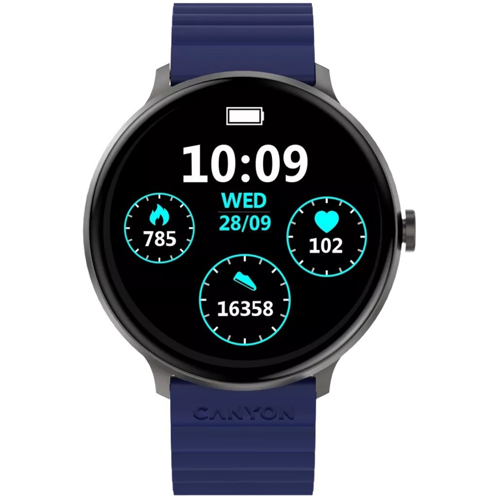 სმარტ საათი Canyon CNS-SW69BL Jacky SW-69, 1.3", Waterproof, Bluetooth, Smart Watch, Blue/Yellow