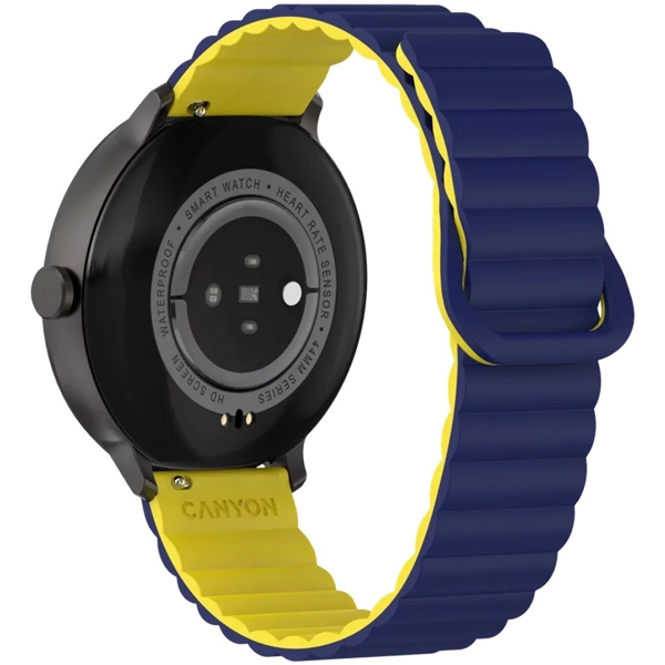 Smart Watch Canyon CNS-SW69BL Jacky SW-69, 1.3", Waterproof, Bluetooth, Blue/Yellow