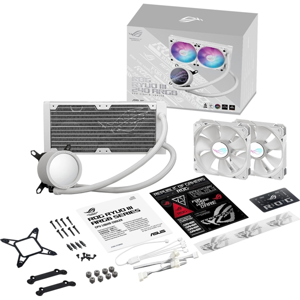 Liquid Cooling Asus 90RC00J2-M0UAY0 LCS ROG RYUO III 240 ARGB, 120MM, 2200RPM, White