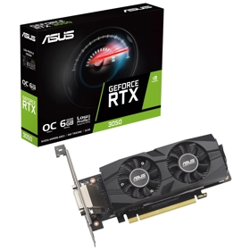 Video Card Asus 90YV0KQ0-M0NA00 OC, GeForce RTX3050, 6GB, 6bit, HDMI, DP, DVI-D, Black