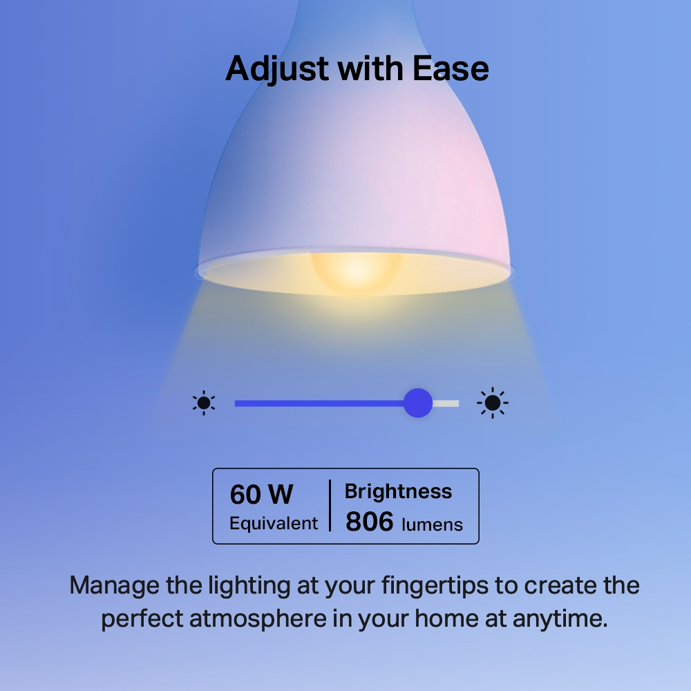 ჭკვიანი ნათურა TP-Link Tapo L530E, WiFi, Smart Light Bulb, White