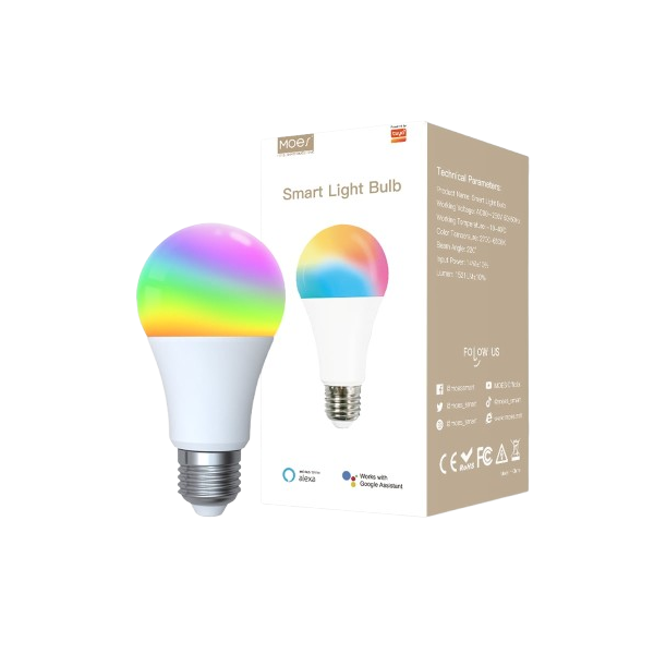 Smart Light Bulb Moes ZB-TDA9-RCW-E27-MS E27, White