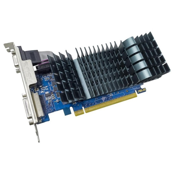 Graphic Card ASUS 90YV0ALA-M0NA00 silent EVO, GeForce GT710, 2GB, 64bit, HDMI, VGA, DVI-D, Black