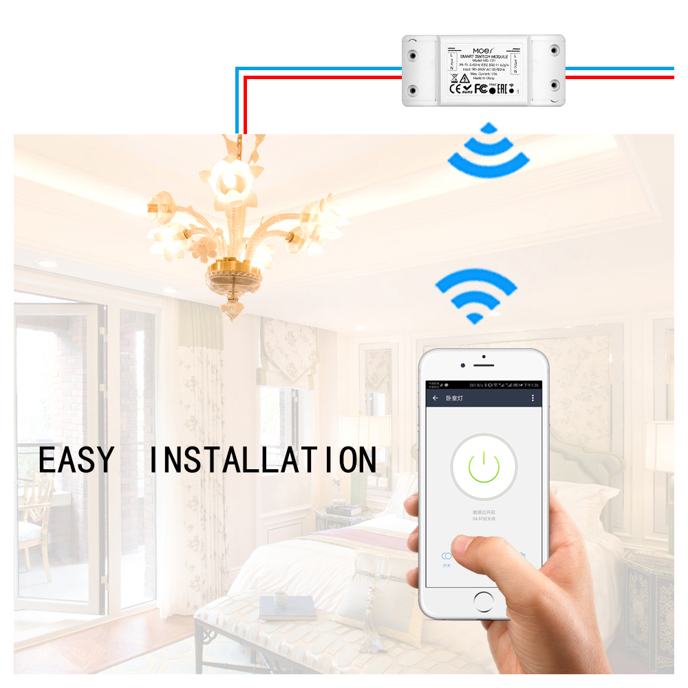 ჭკვიანი ნათურა Moes WB-TDA14-RCW-E27-MS E27, Smart Light Bulb, White