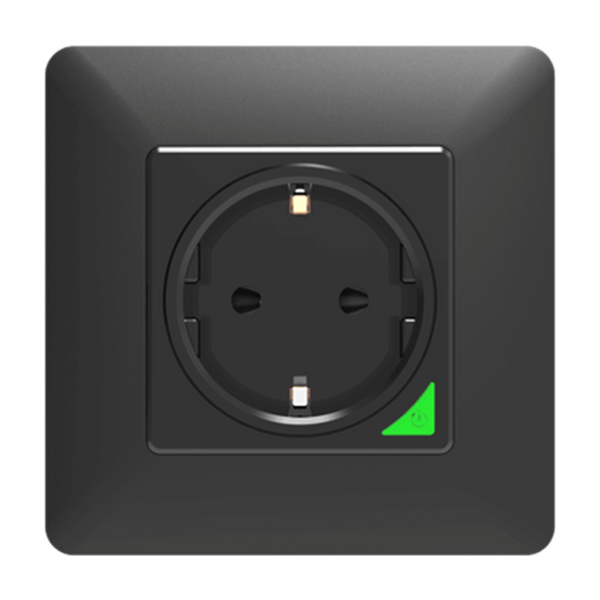 ჭკვიანი როზეტი Moes WK-Y-EU-BK-MS, Smart Plug, 3600W, Wi-Fi, Black