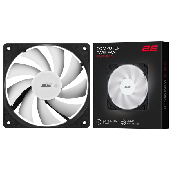 ქულერი 2E 2E-F120-SN, 120mm, 1500rpm, Cooling Fan, Black