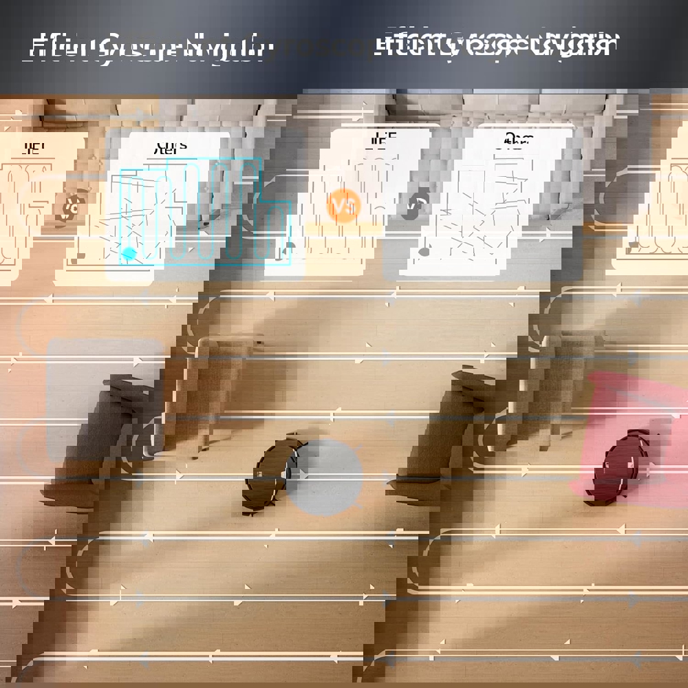 Self-Empty Robotic Vacuum Cleaner Ilife V9 Pro, 3000Pa, Gyroscope Navigation, With APP Control, Black