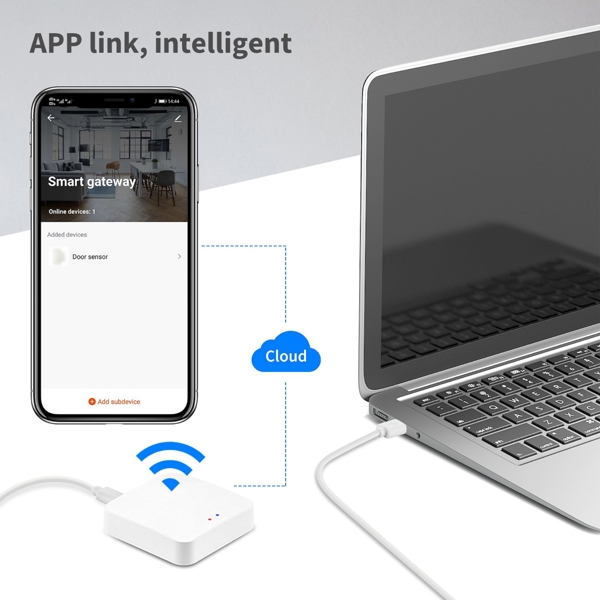 ჭკვიანი სახლის ჰაბი Bingo ZGHUB, WIFI, Smart Home Hub, Grey