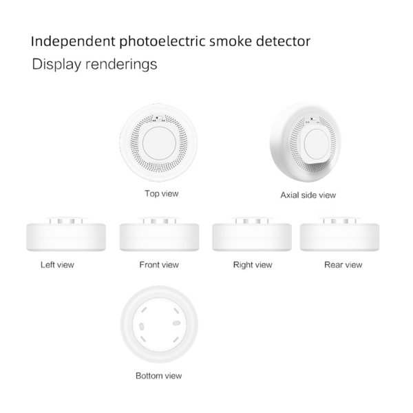 კვამლის დეტექტორი Moes ZSS-QY-SSD-A-EN, Smoke Detector Sensor, White