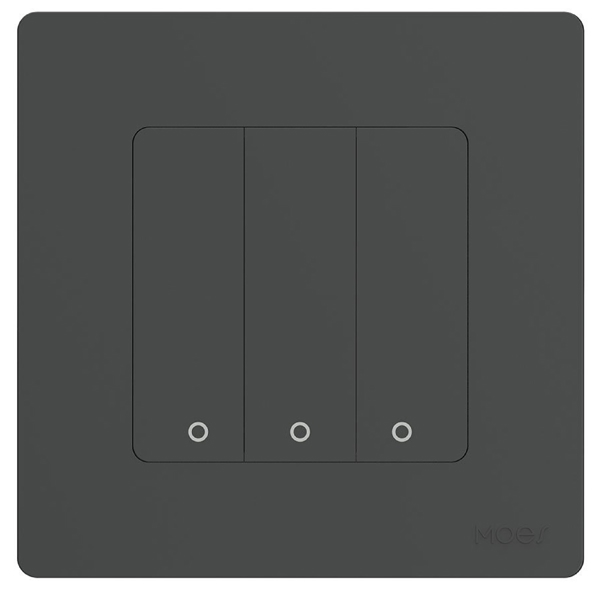 Smart Light Switch Moes ZS-SR-EU3-GY-MS, Grey