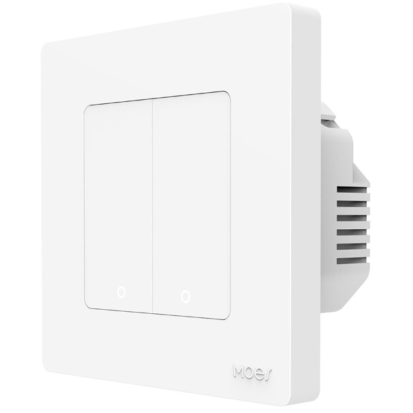 ჭკვიანი ჩამრთველი Moes ZS-SR-EU2-WH-MS, Smart Light Switch, White