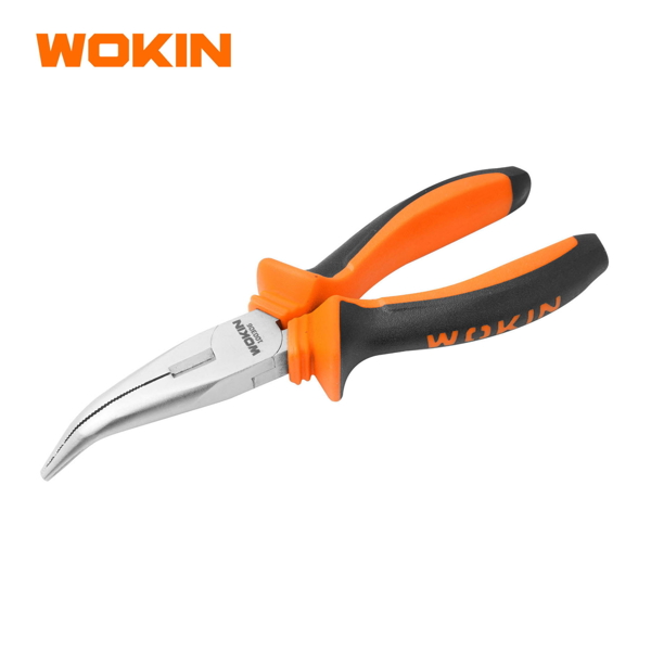 Bent Nose Pliers Wokin 100306, 160MM, 6", Black/Orange