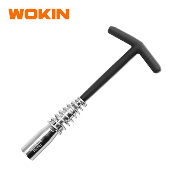 T-Handle Spark Plug Socket Wrench Wokin 102821, 21MM, Black