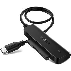 USB-C ადაპტერი UGREEN CM321 (70610), USB-C 3.0 to 2.5-Inch SATA Converter, 50cm, Black