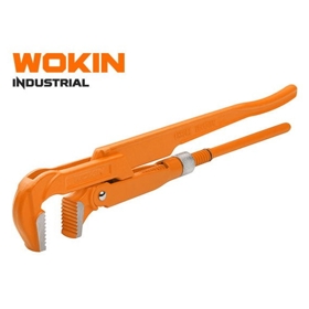 90°Bent Nose Pipe Wrench, Wokin 105510, 33.5MM, 1", (INDUSTRIAL), Orange