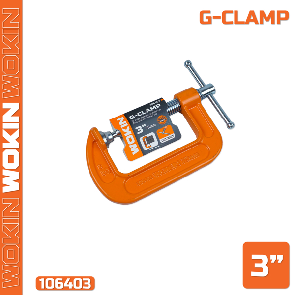 G-Clamp Wokin 106403, 3″, Orange