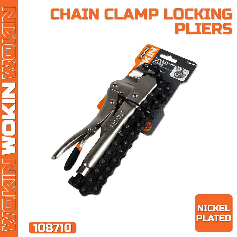 Chain Clamp Locking Pliers 108710 Wokin, 460MM, 18″, (INDUSTRIAL), Silver