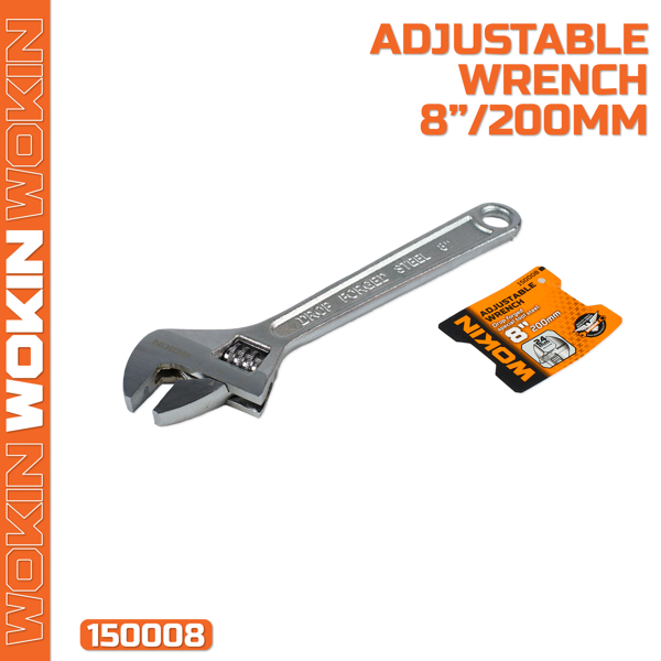 რეგულირებადი ქანჩის გასაღები Wokin 150008, 200MM, 8″, Adjustable Wrench, Silver