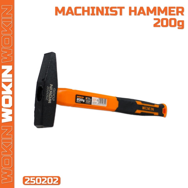 Machinist Hammer Wokin 250202, 200G, Black/Orange