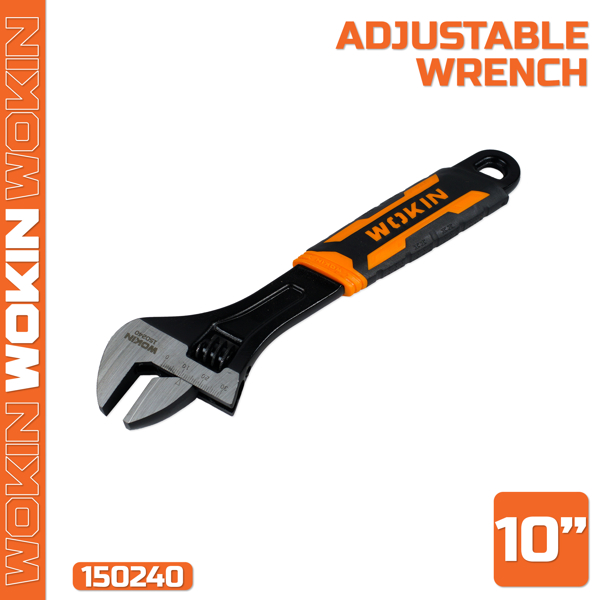 რეგულირებადი ქანჩის გასაღები Wokin 150240, 250MM, 10″, Adjustable Wrench (INDUSTRIAL), Silver