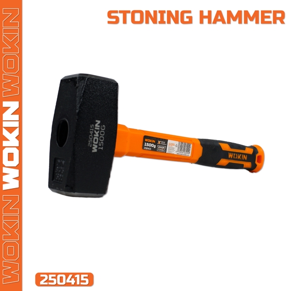 ურო რეზინის სახელურით Wokin 250415, 1500G, Stoning Hammer, Black/Orange