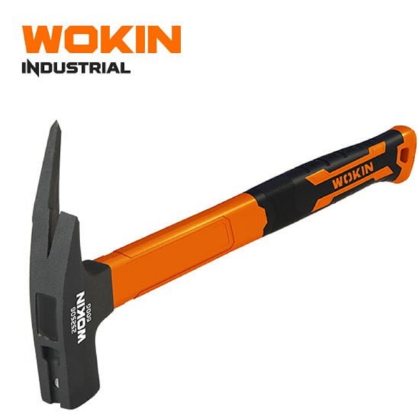 ჩაქუჩი რეზინის სახელურით Wokin 252506, 600G, Roofing Hammer, Black/Orange