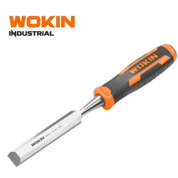 საჭრისი Wokin 254214, 14MM(35/64"), Wood Chisel (INDUSTRIAL), Black/Orange