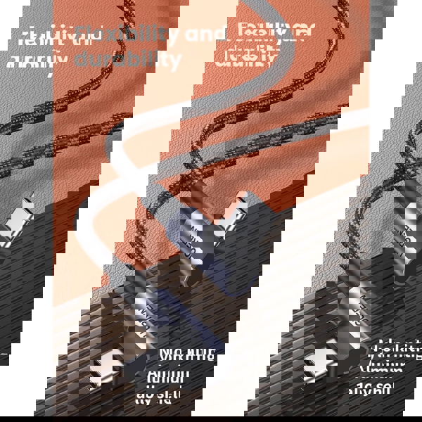 USB კაბელი UGREEN US323 (70529), 60W, Right Angle type-C to type-C Angled Cable, 1m, Black/Grey