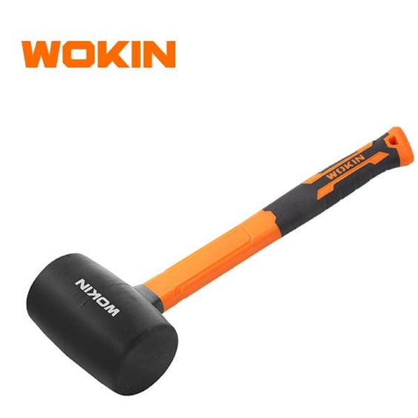 Rubber Mallet Wokin 251616, 16OZ(450g), Black/Orange