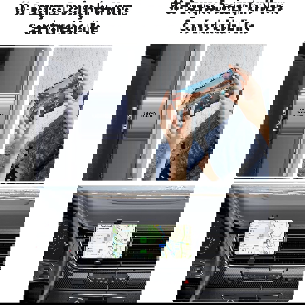 USB კაბელი UGREEN US255 (50122), 60W, Type-C to Angled Type-C Round Cable, 0.5m, Grey